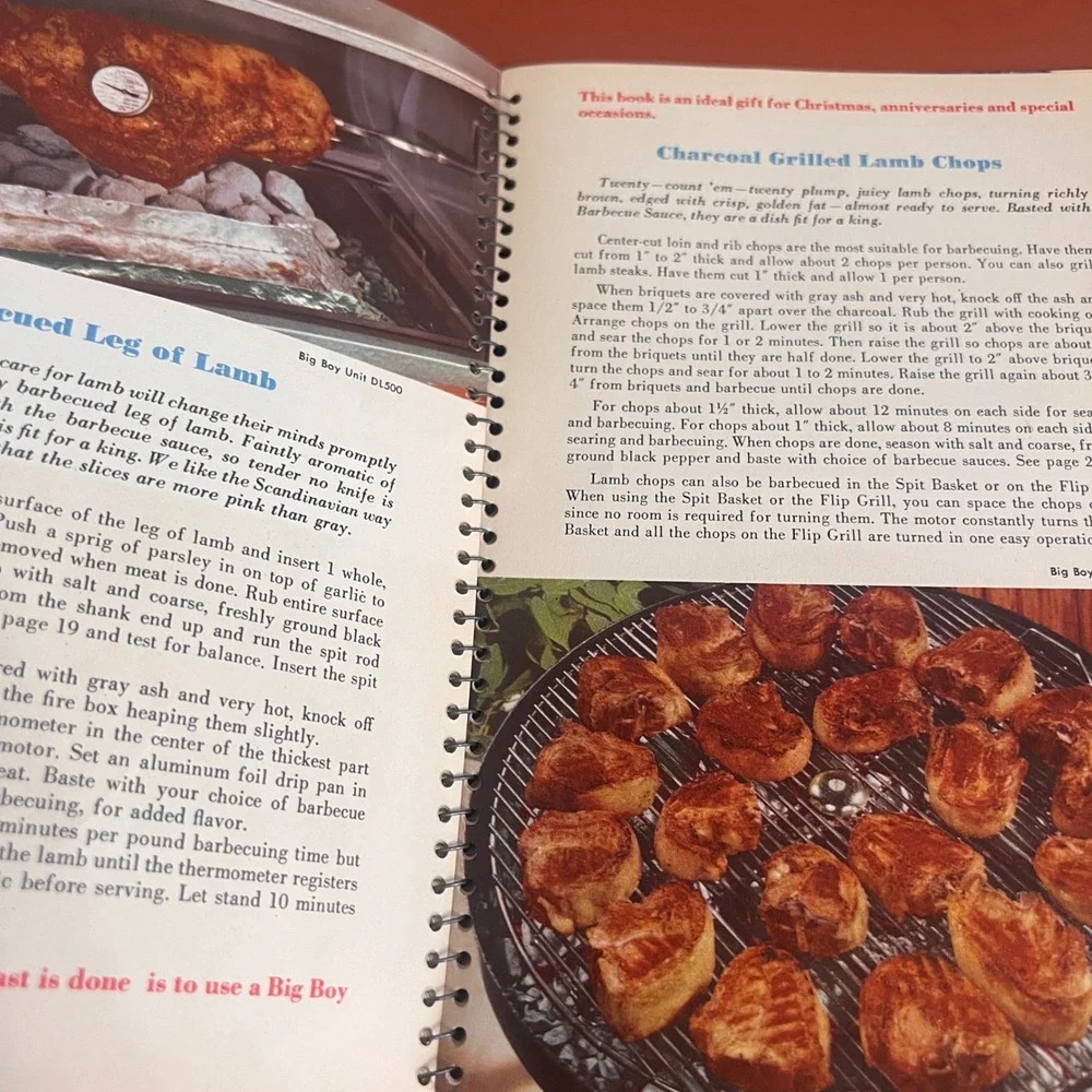 Vintage Big Boy Barbecue Book 1950s Spiral Cookbook Mid Century Grilling Recipes